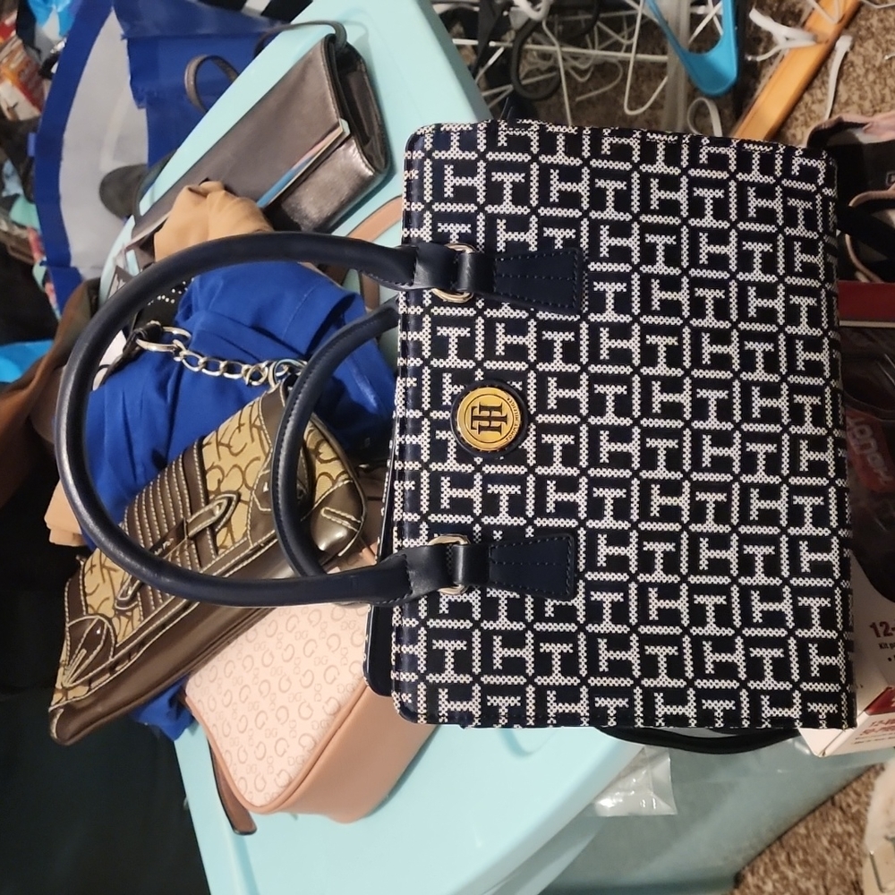 Tommy Hilfiger TH monogram mini tote purse